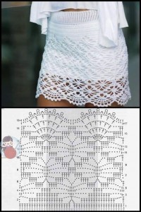 летняя юбка со схемой вязания